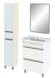 Тумба с раковиной Orange TOPLINE-Lyon TLNF70+RA белая глянец для ванной в интернет-магазине Sanbest