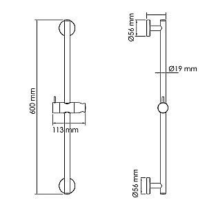 Душевая штанга WasserKraft A317 черный купить в интернет-магазине сантехники Sanbest