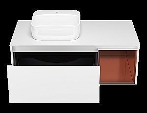 Тумба с раковиной Misty Севан - 105 П-Сев-01105-011Я белая для ванной в интернет-магазине Sanbest