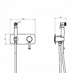 Гигиенический душ Lemark Peretto LM6319RB купить в интернет-магазине сантехники Sanbest
