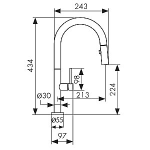 Смеситель для кухни Kaiser Merkur 26466-15 купить в интернет-магазине сантехники Sanbest