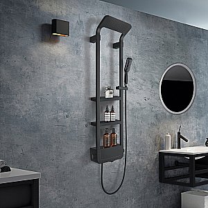 Душевая панель Black&White SEASONS Velvet Black W1220 черная купить в интернет-магазине сантехники Sanbest