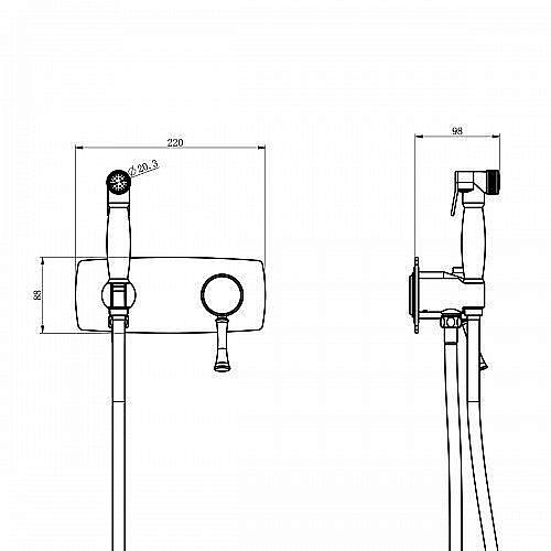 Гигиенический душ Lemark Peretto LM6319RB купить в интернет-магазине сантехники Sanbest