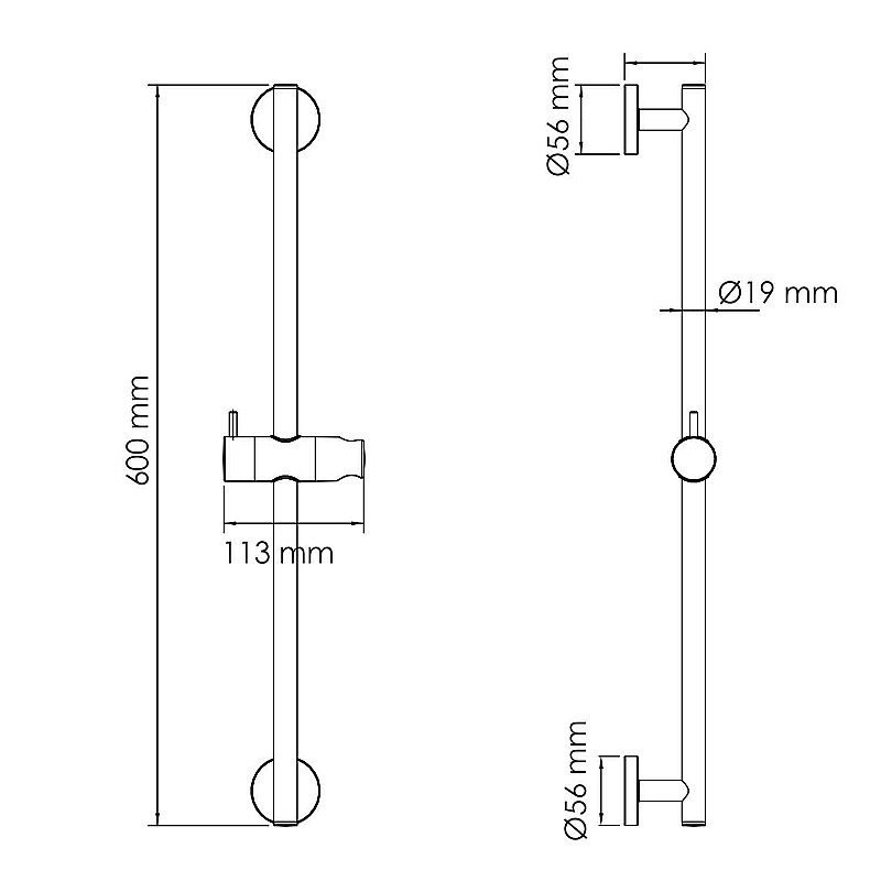 Душевая штанга WasserKraft A317 черный купить в интернет-магазине сантехники Sanbest