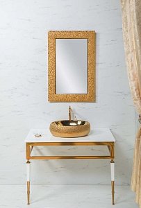 Консоль с раковиной Armadi Art Vogue 100 золото для ванной в интернет-магазине сантехники Sanbest