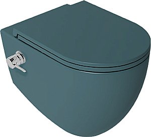 Унитаз подвесной с функцией биде Isvea Infinity 10NFS1005I-2P изумрудный матовый, безободковый купить в интернет-магазине Sanbest