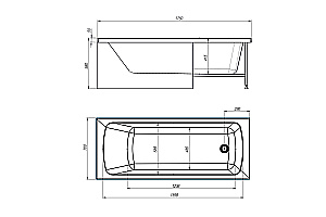 Акриловая ванна Royal Bath VIENNA RB953506 175x70 белый купить в интернет-магазине Sanbest