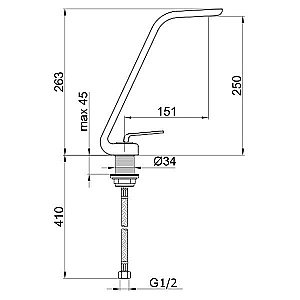 Смеситель для раковины Webert Wolo WO830402564 купить в интернет-магазине сантехники Sanbest