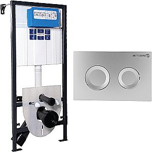 Инсталляция для унитаза Pestan Sava Fix Slim SET40006469 кнопка глянцевый хром купить в интернет-магазине сантехники Sanbest