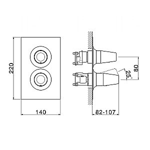 Смеситель для душа Cisal VITA VI0BM03021 хром купить в интернет-магазине сантехники Sanbest