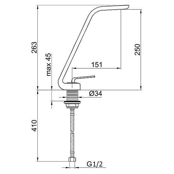 Смеситель для раковины Webert Wolo WO830402564 купить в интернет-магазине сантехники Sanbest