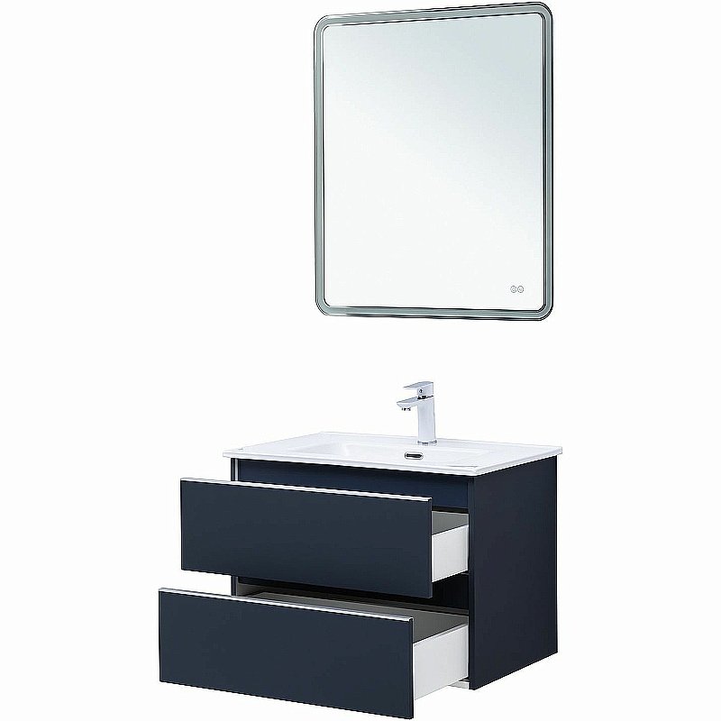 Тумба с раковиной Aquanet Вега 70 329590 маренго для ванной в интернет-магазине Sanbest