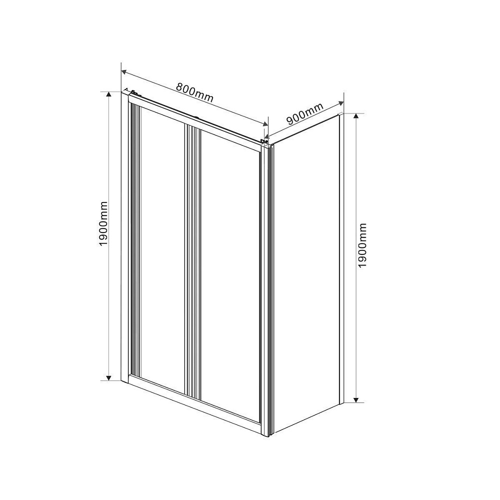 Душевой уголок Vincea Garda VSR-1G9080CL 80x90 купить в интернет-магазине Sanbest