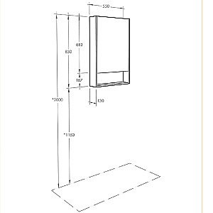 Зеркальный шкаф Акватон Сканди 1A252102SD010 55 белый купить в интернет-магазине сантехники Sanbest