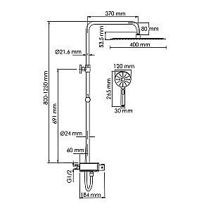 Душевая система WasserKraft Aller SET2646 Thermo хром купить в интернет-магазине сантехники Sanbest