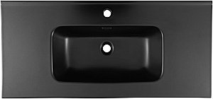 Тумба с раковиной Aquanet Вега 100 344125+329257 белая глянцевая для ванной в интернет-магазине Sanbest