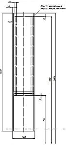 Шкаф-пенал Aquanet Клио 274750 35 белый глянец/Дуб Веллингтон для ванной в интернет-магазине сантехники Sanbest