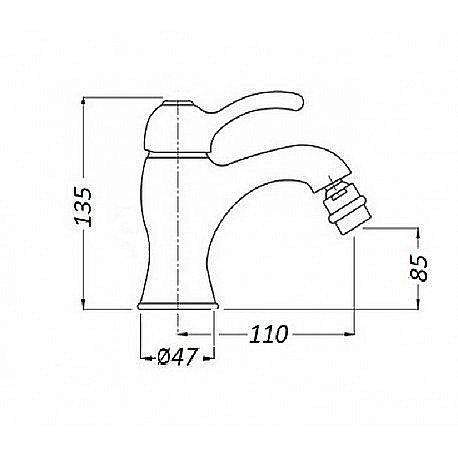Смеситель на биде Magliezza Collana 50128 хром купить в интернет-магазине сантехники Sanbest