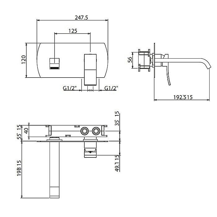 Смеситель для раковины Gattoni Ely 8835/88C0 купить в интернет-магазине сантехники Sanbest