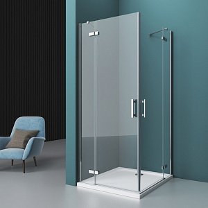 Душевой уголок BelBagno KRAFT AH-22 100x90 прозрачный/хром купить в интернет-магазине Sanbest