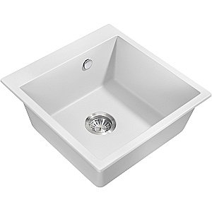 Мойка кухонная Milacio Murcia 51 Cuarzo MC.77022 белая купить в интернет-магазине сантехники Sanbest