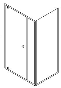Душевой уголок Jacob Delafon SERENITY E14P90-GA+E14L40-GA+E14F80-GA 130х80 стекло прозрачное/профиль хром купить в интернет-магазине Sanbest
