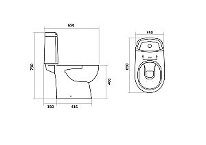 Унитаз-компакт Santek Остин 1WH302419 с бачком, с крышкой микролифт купить в интернет-магазине Sanbest