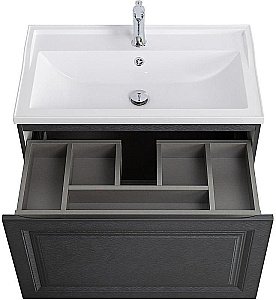 Тумба с раковиной Cezares Giubileo-N 80 GIUBILEO-N-80-1C-SO-TIT-P титан для ванной в интернет-магазине Sanbest