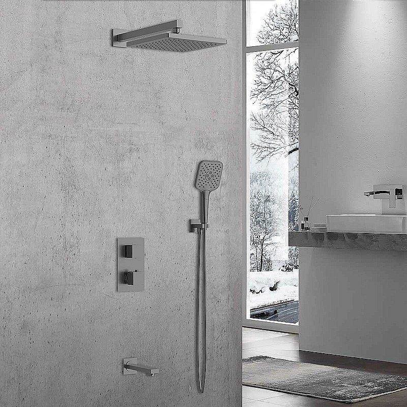 Душевая система Vincea Next VSFW-1N3TGM вороненая сталь купить в интернет-магазине сантехники Sanbest