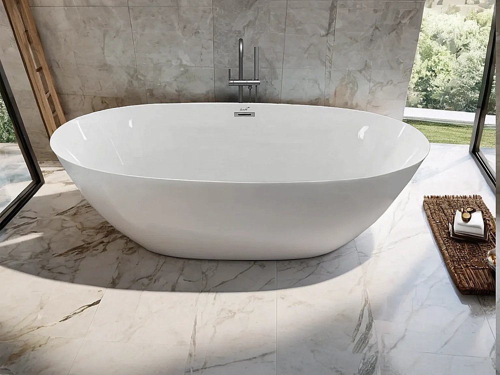 Ванна акриловая CeruttiSpa Gretta 10516 170x80 белая купить в интернет-магазине Sanbest