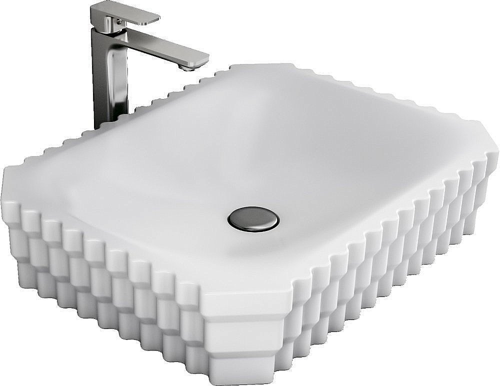 Раковина накладная Bien Shine 61 SHLG06101FD0W3000 белая купить в интернет-магазине Sanbest