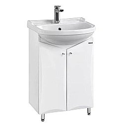 Тумба с раковиной Акватон Джимми 57 У белая для ванной в интернет-магазине Sanbest