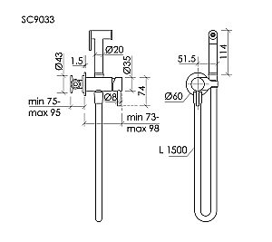 Гигиенический душ со смесителем Sancos Etna SC9033BG брашированное золото купить в интернет-магазине сантехники Sanbest
