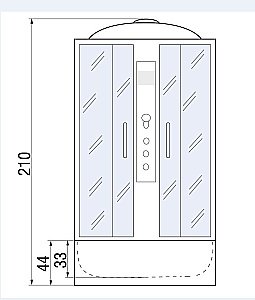 Душевая кабина River DESNA XL 120/90/44 MT купить в интернет-магазине Sanbest