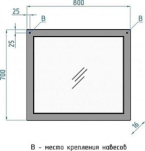 Зеркало Style Line Сакура 80x70 в ванную от интернет-магазине сантехники Sanbest