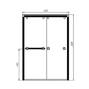 Душевая дверь Fra Grande 140 бронза купить в интернет-магазине Sanbest
