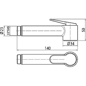 Гигиенический душ Bossini Paloma Brass E37005B.030 хром купить в интернет-магазине сантехники Sanbest