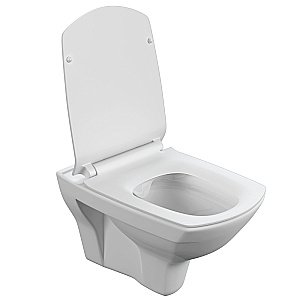 Унитаз подвесной Cersanit Carina XL Clean On DPL EO slim с крышкой микролифт, безободковый купить в интернет-магазине Sanbest