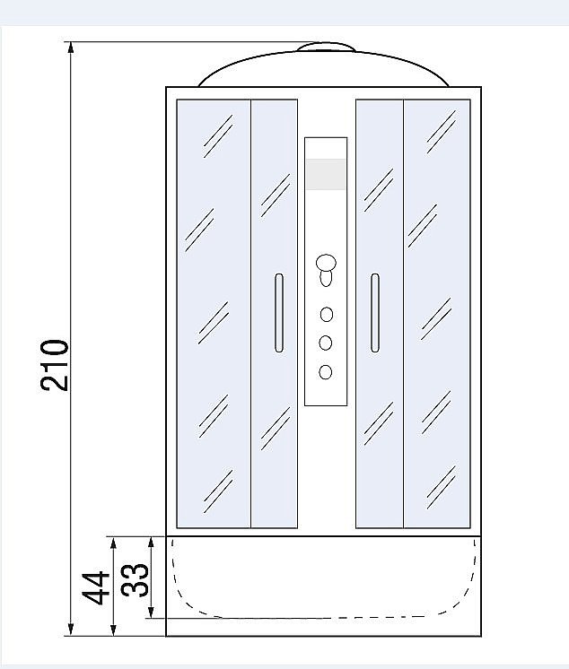 Душевая кабина River DESNA XL 120/90/44 MT купить в интернет-магазине Sanbest