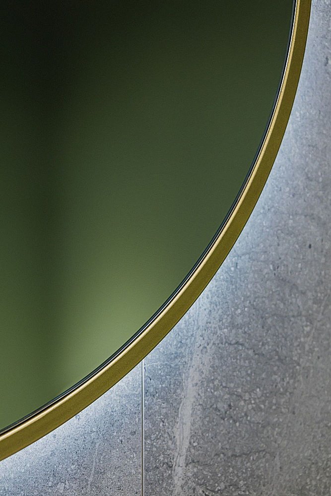 Зеркало Art&Max ASTI AM-Ast-800-DS-FNC-Gold в ванную от интернет-магазине сантехники Sanbest