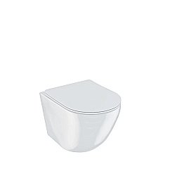Унитаз подвесной Iddis Blanco Q BLQRDSEI25 безободковый, с крышкой микролифт, слив-торнадо купить в интернет-магазине Sanbest