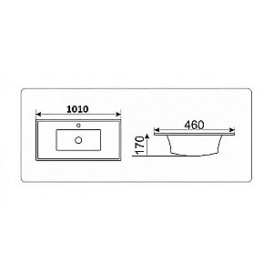 Раковина Gid Integrado 101 9010e 71106 белая купить в интернет-магазине Sanbest