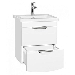 Тумба с раковиной подвесная Style Line ЖАСМИН 2 50 белая для ванной в интернет-магазине Sanbest
