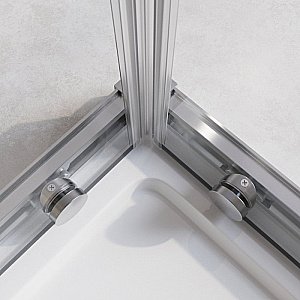 Душевой уголок Cezares Relax 100x100 RELAX-304-A-2-100-C-CR стекло прозрачное/профиль хром купить в интернет-магазине Sanbest