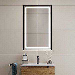 Зеркало BelBagno Kraft SPC-KRAFT-500-800-SENS-NERO черный в ванную от интернет-магазине сантехники Sanbest
