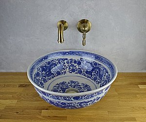 Раковина накладная Bronze de Luxe Dragons 41 6050 с декором купить в интернет-магазине Sanbest