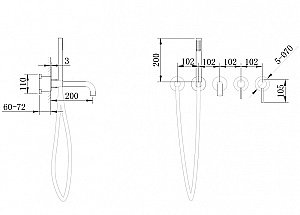 Смеситель для ванны Abber WASSER KREIS AF8130RG розовое золото купить в интернет-магазине сантехники Sanbest