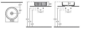 Раковина ISVEA Infinity Ion 36 10NF66036SV-2P изумрудный матовый купить в интернет-магазине Sanbest