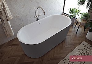 Ванна акриловая Cezares METAURO-INT-Central-180-80-60-G-W-MATT купить в интернет-магазине Sanbest