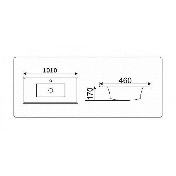 Раковина Gid Integrado 101 9010e 71106 белая купить в интернет-магазине Sanbest